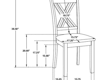 Ebers - 7 Dining Set With 2 Tone Upholstered Chairs - Vanilla White