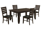 Dark Brown / 5 Pc. Table, 4 Chairs