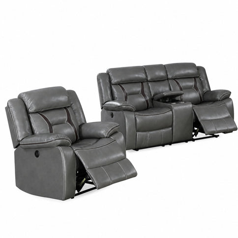 Living Room Set With Pillow Armrest And Tufted Backrest