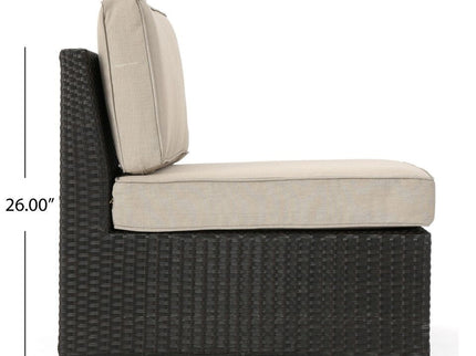 Santa Cruz - 8 Piece Outdoor Sectional Set - Dark Brown