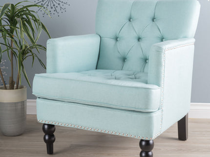 Harrison - Tufted Club Chair With Button Tufted Back And Birch Wood Legs