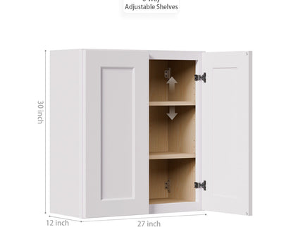 Shaker Wall Cabinet With Soft-Close Doors, Adjustable Shelves