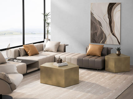 Irregular Pentagon Nesting Coffee Table Set