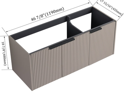 Contemporary Wall Mounted Bathroom Vanity With Soft Close Doors