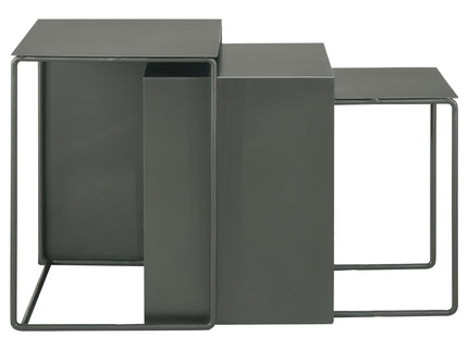 Vestal - 3 Piece Rectangular Nesting Table Set - Gray
