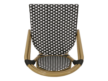 Outdoor Rattan And Aluminum French Bistro Chair Set