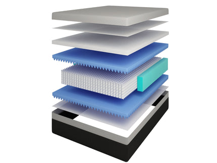 12'' Queen Size Hybrid Mattress, Cooling Memory Foam & Pocket Springs Medium Firm - White