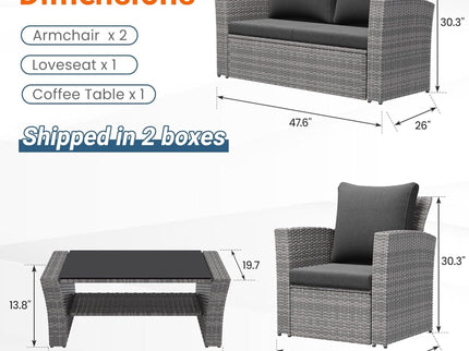 Modern Patio Set With Table And Cushions