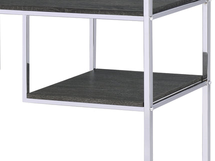 Vonara - Bookshelf - Chrome / Gray / Oak