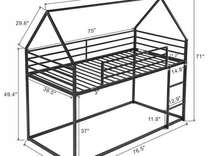 House Bunk Bed With Built In Ladder