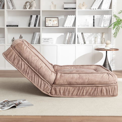 Upholstered Human Dog Bed And Pets, Bean Bag Floor Sofa With Massage Pillow, 5 Adjustable Positions & 2 Soft Pillows