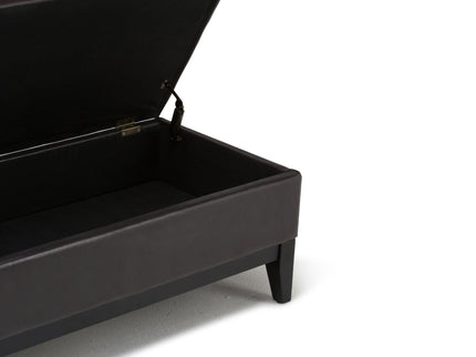 Oregon - Contemporary Storage Ottoman Bench With Tray