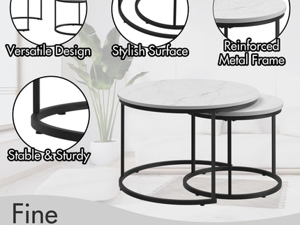 Round Nesting Coffee Table (Set of 2)
