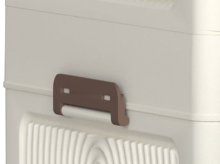 Portable Wardrobe Closet Storage Organizer With Magnetic Doors And Hanging Rod - Cream White