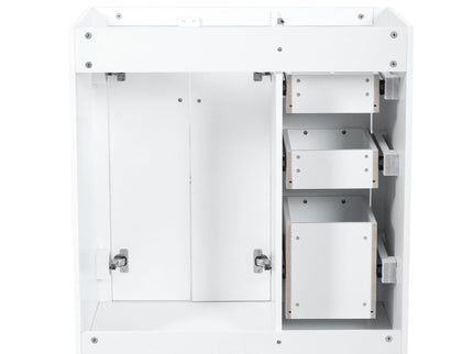 Retro Style Bathroom Vanity With 3 Drawers & Soft-Closing Doors