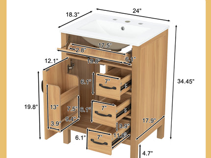 Modern Traditional Bathroom Vanity With Sink