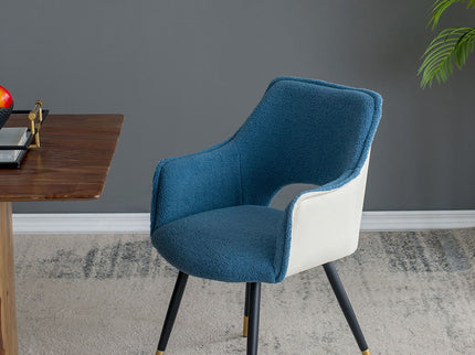 Side Chair, Living Room Bedroom Kitchen Vanity Accent Chair (Set of 2) - Blue