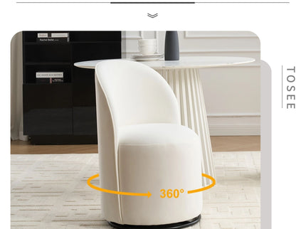 360 Degree Swivel Armless Dining Barrel Chair