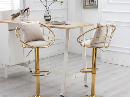 Unique Design Bar Chair, 360 Degree Rotation, Adjustable Height, Suitable For Dining Room And Bar