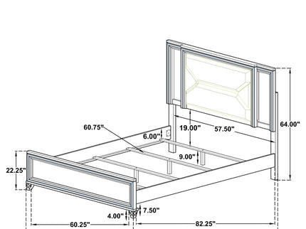 Modern Bedroom Set With LED Lighting
