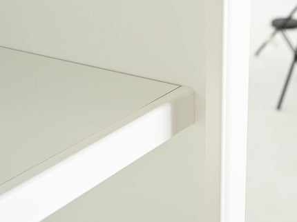 Retro Style 75'' Tall Display Shelf With Cabinet For Hallways Living Room Kitchen - White
