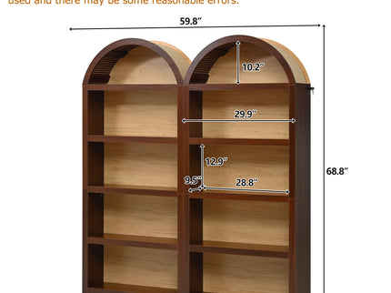 Freestanding Tall Bookshelves (Set of 2)