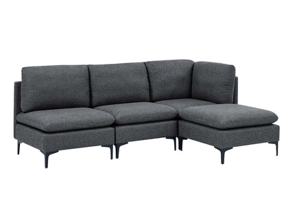 Upholstered Modular Sectional With Tall Legs, Medium Firm Seat