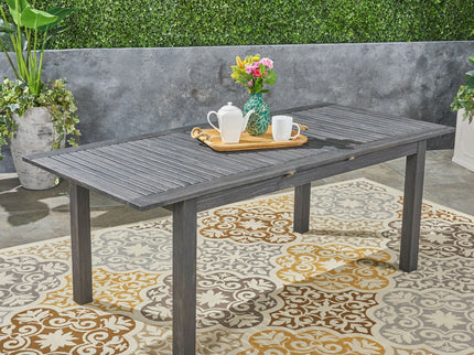 Outdoor Expandable Dining Table With Square Legs