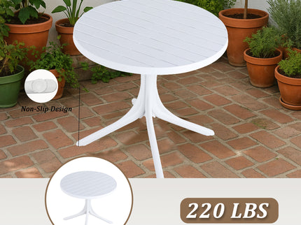 4 Piece Set Of Single Chairs, Traditional Elements With Round Table