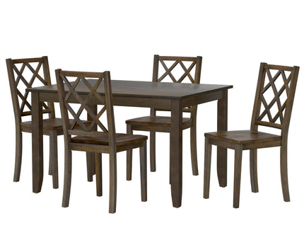 5 Piece Dining Table Set - Brown