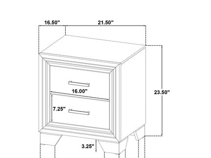 Funston - 4 Piece Queen Bedroom Set With Upholstered Headboard - Oak