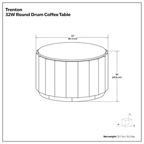Trenton - Coffee Table - Walnut Brown