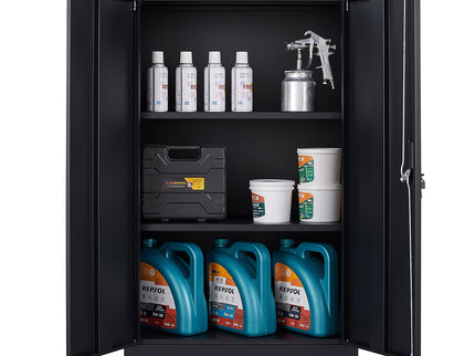 Metal Storage Cabinet With Locking Doors And Adjustable Shelf, Folding Filing Storage Cabinet, Folding Storage Locker Cabinet For Home Office, School, Garage
