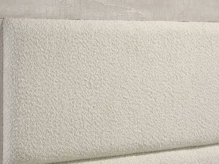 Strout - Queen Panel Bed With Upholstered Headboard - Rustic