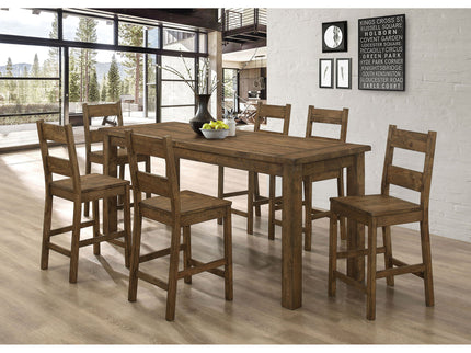 Amarillo - Rectangular Counter Height Dining Table - Rustic Brown