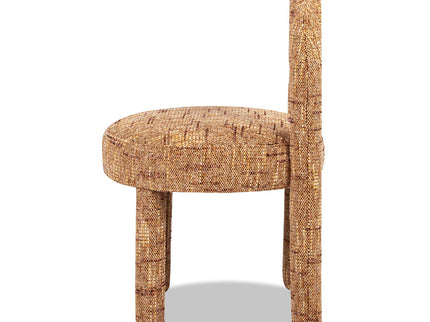 Penny - Round Arched Upholstered Dining Side Chair (Set of 2) - Golden Rust Orange