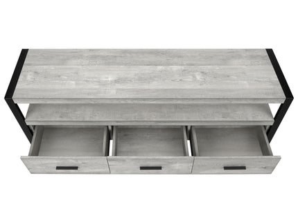 TV Stand, Console, Media Entertainment Center, Storage Drawers, Modern