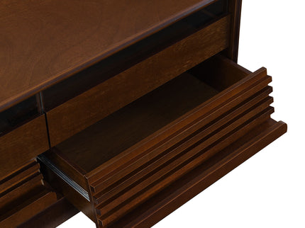 Modern Rectangle Coffee Table With 4 Drawers And 2 Display Shelves
