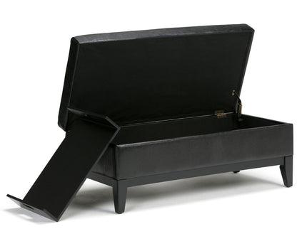 Oregon - Contemporary Storage Ottoman Bench With Tray
