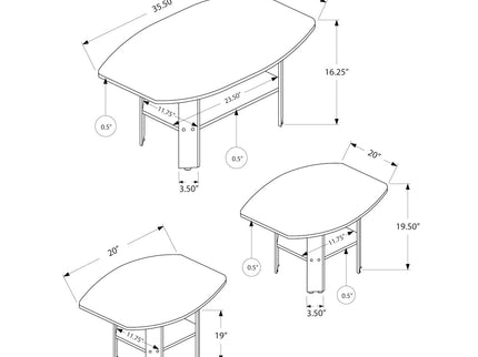 Table Set, Coffee, End, Side, Accent For Living Room (Set of 3)