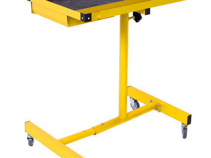 Adjustable Tear Down Work Table With Drawer For Garages, Repair Shops, And Diy, Portable, (4) 2.5" Swivel Casters, 220 Pound Capacity, Rubber Corners, Heavy Duty Steel