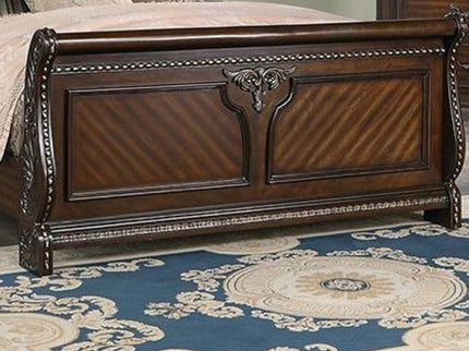 Queen Size Bed Panel Headboard And Footboard - Brown