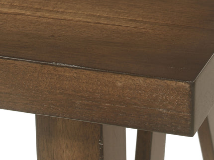 Farmhouse Style Dining Table With Wood Like Top
