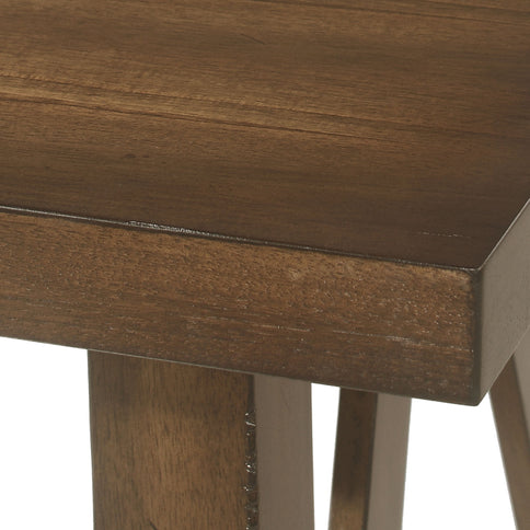 Farmhouse Style Dining Table With Wood Like Top