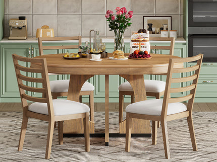 Round Dining Table Set For 4 With Chairs