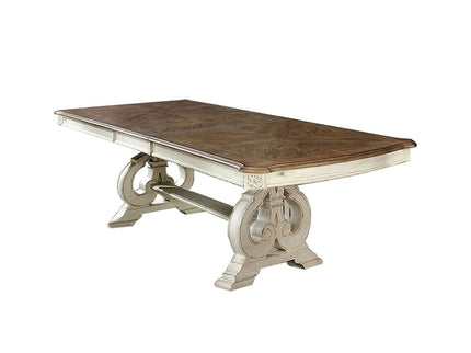 Rustic Dining Set With Table And Upholstered Chairs