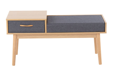 Telephone Contemporary Bench With Pull Out Drawer