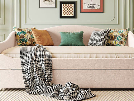 Upholstered Daybed With Light And Trundle