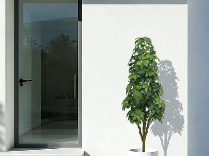 Realistic Faux Tree With Lifelike Foliage For Indoor And Outdoor Use - Green