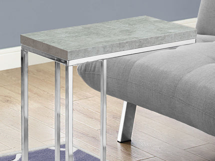 Accent Table, C - Shaped, Tempered Glass, Stylish Design Contemporary & Modern